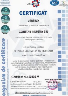 Certificat ISO 14001 Certificat ISO 14001